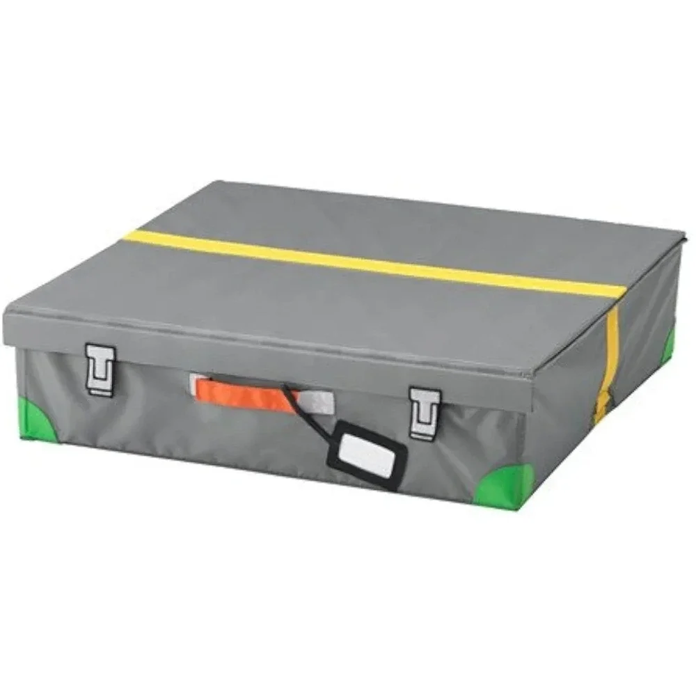 Ikea Flyttbar Underbed Storage Box Dark Grey Suitcase Style Toy Chest 58x58x15cm